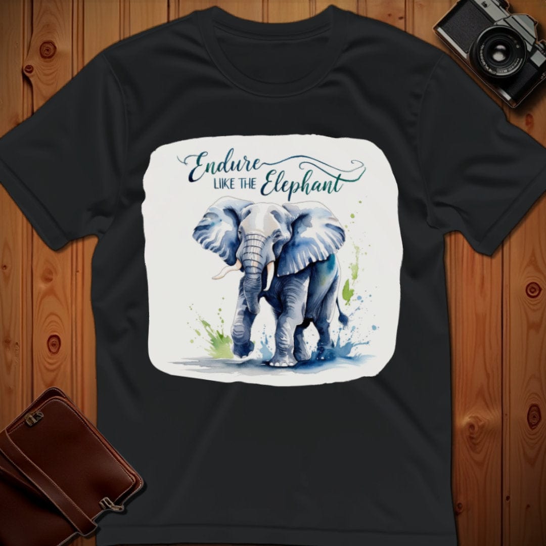 Elephant Tee – Endure Like The – Bold Vibrant Art