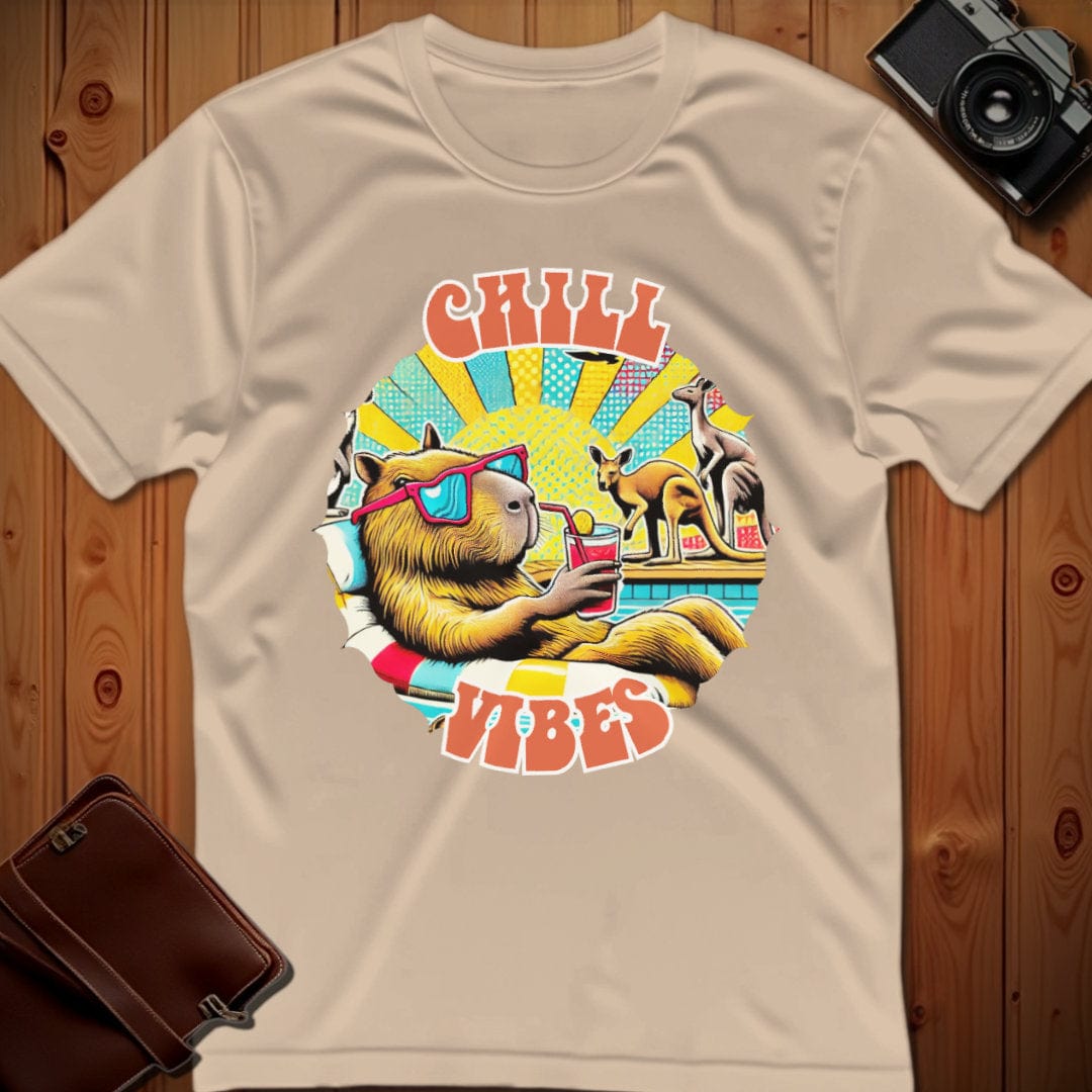 Capybara Tee β Chill Vibes β Bold Vibrant Art