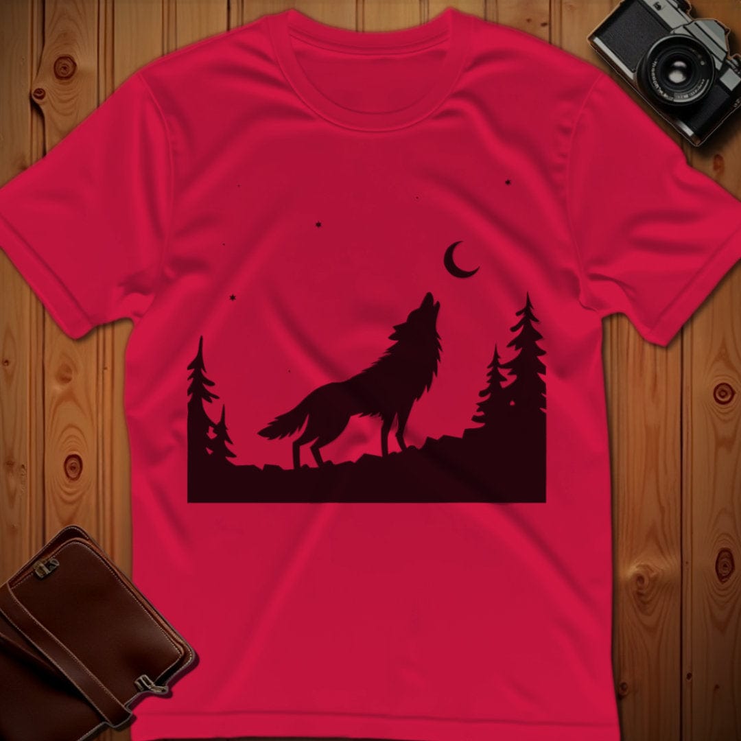 Wolf Tee β Minimalist Howling β Bold Vibrant Art