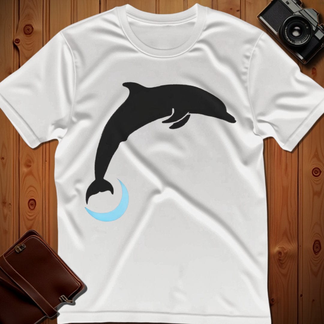 Dolphin Tee β Jumping Minimalist β Bold Vibrant Art