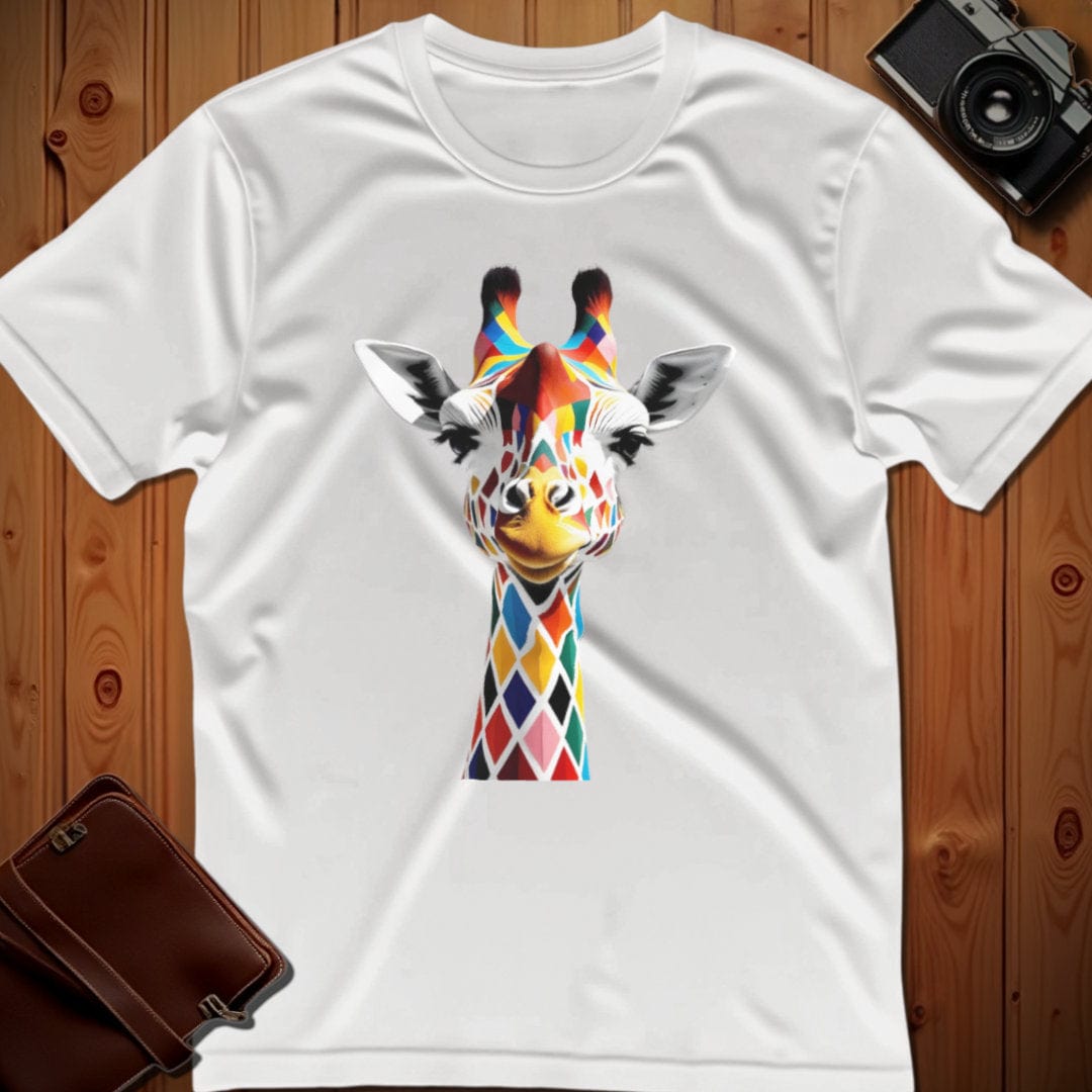 Giraffe Tee β Geometric β Bold Vibrant Art