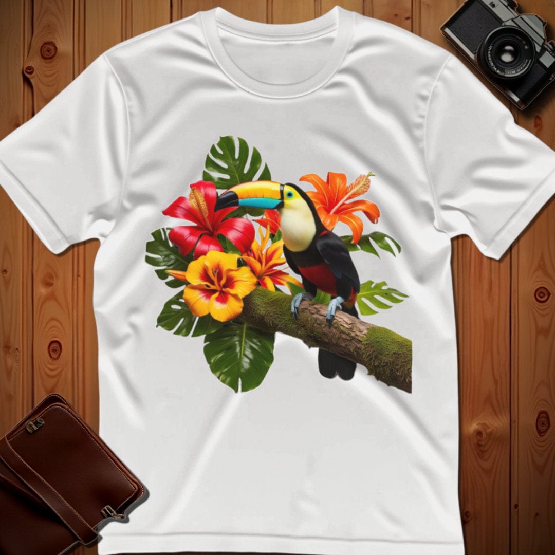 Vibrant Toucan T-Shirt - Bold Tropical Bird Graphic Tee