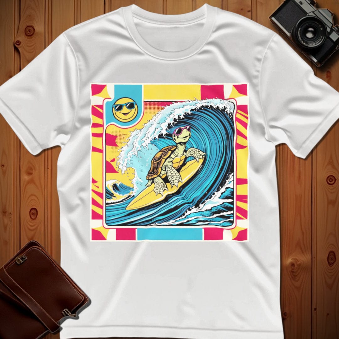 Turtle Tee β Surfing Pop Art β Bold Vibrant Art