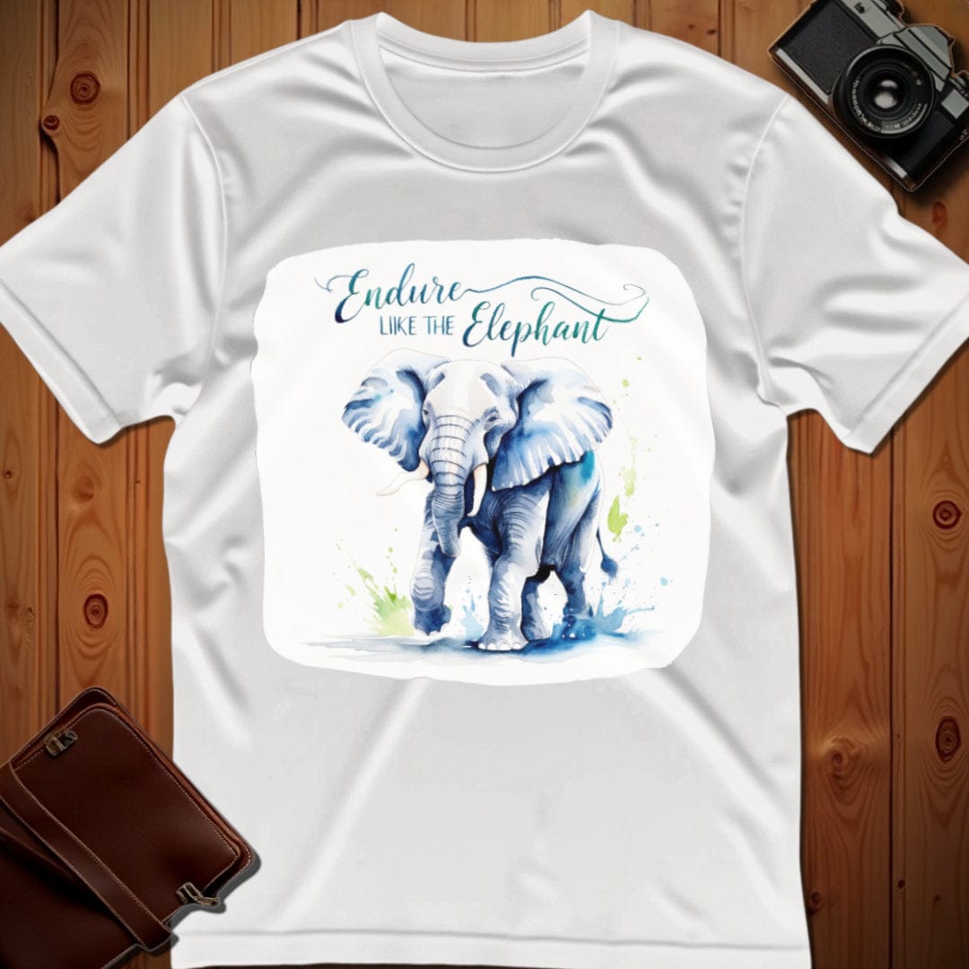 Elephant Tee β Endure Like The β Bold Vibrant Art
