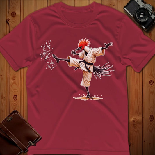 Secretary Bird Tee –  Martial Artist – Bold Vibrant Art