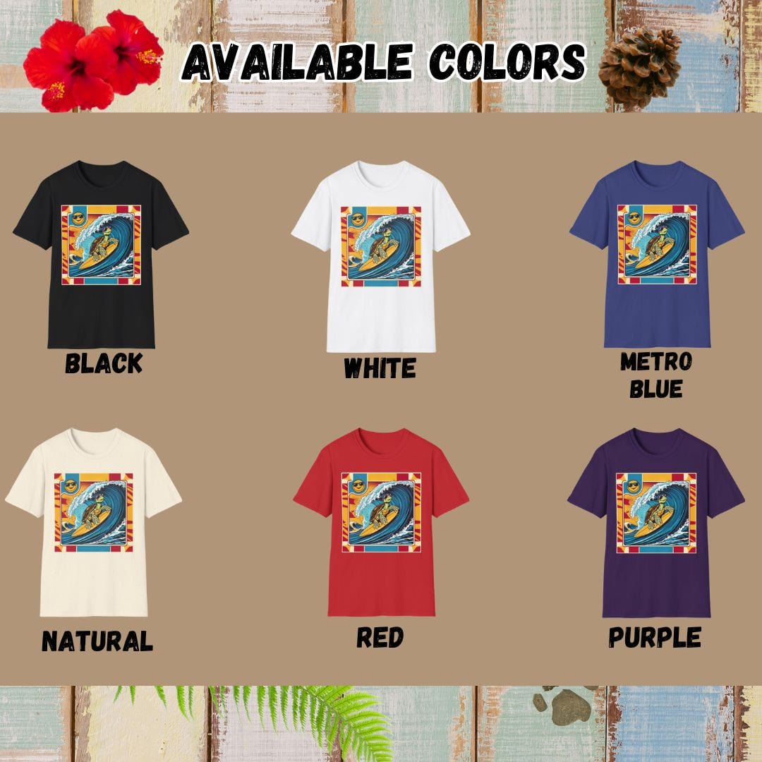 Turtle Tee – Surfing Pop Art  – Bold Vibrant Art
