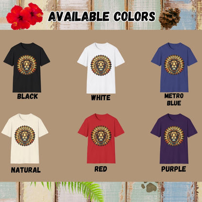 Lion Tee – Sunburst – Bold Vibrant Art