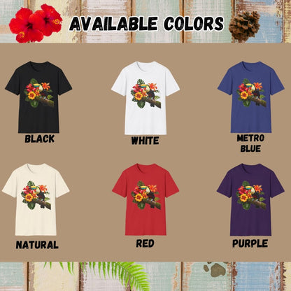 Vibrant Toucan T-Shirt - Bold Tropical Bird Graphic Tee