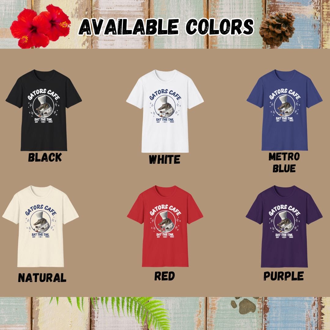 Alligator Tee – Gators Cafe – Bold Vibrant Graphic | for Animal Lovers