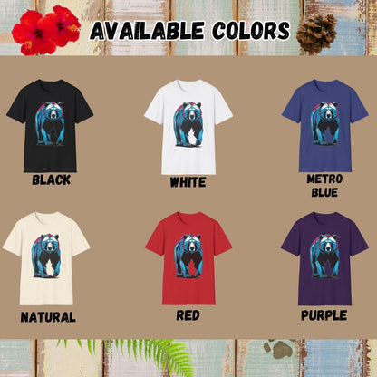 Bear Tee – Geometric – Bold Vibrant Art