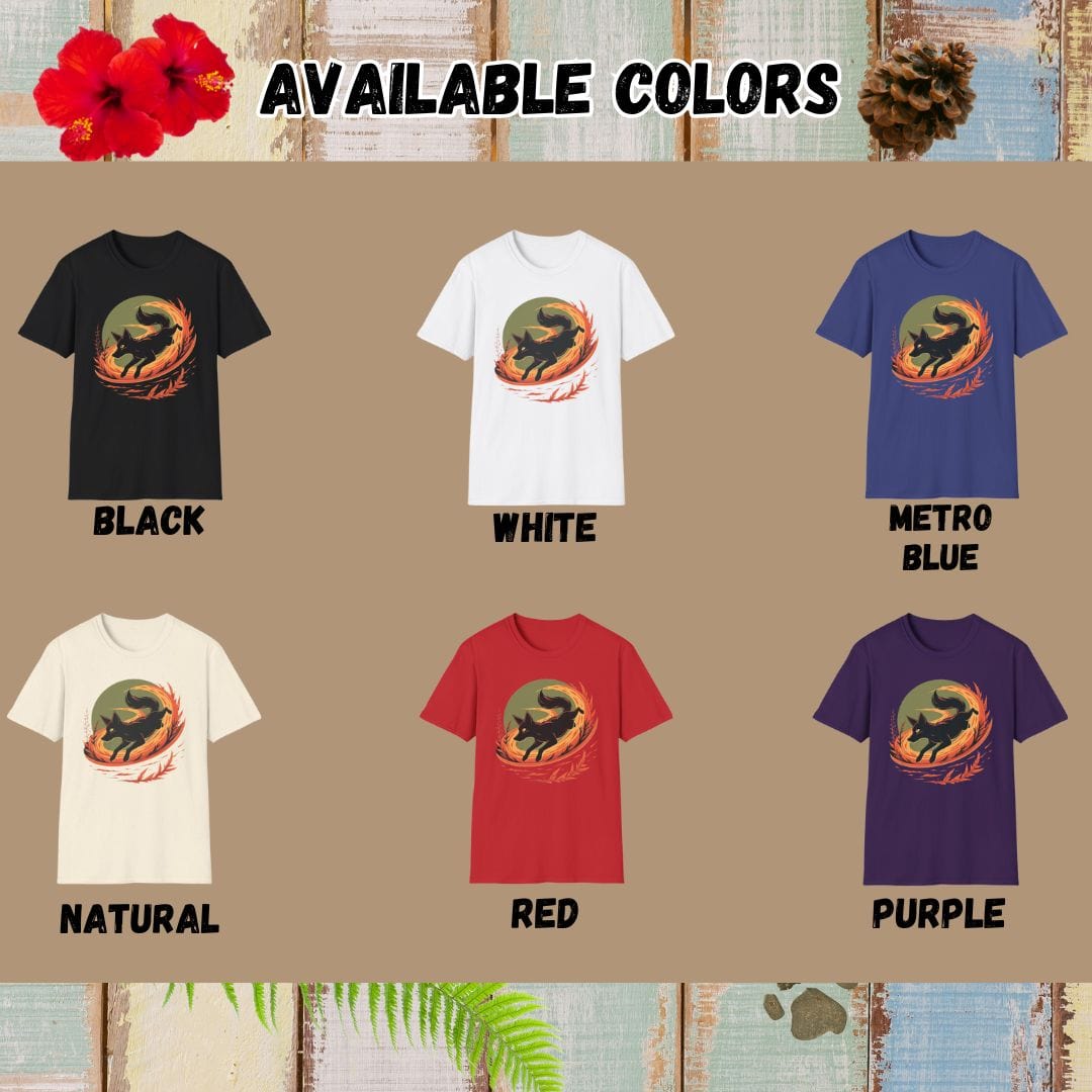 Fox T-Shirt – Fiery Fox – Bold Vibrant Graphic | Lazy Day Outfit