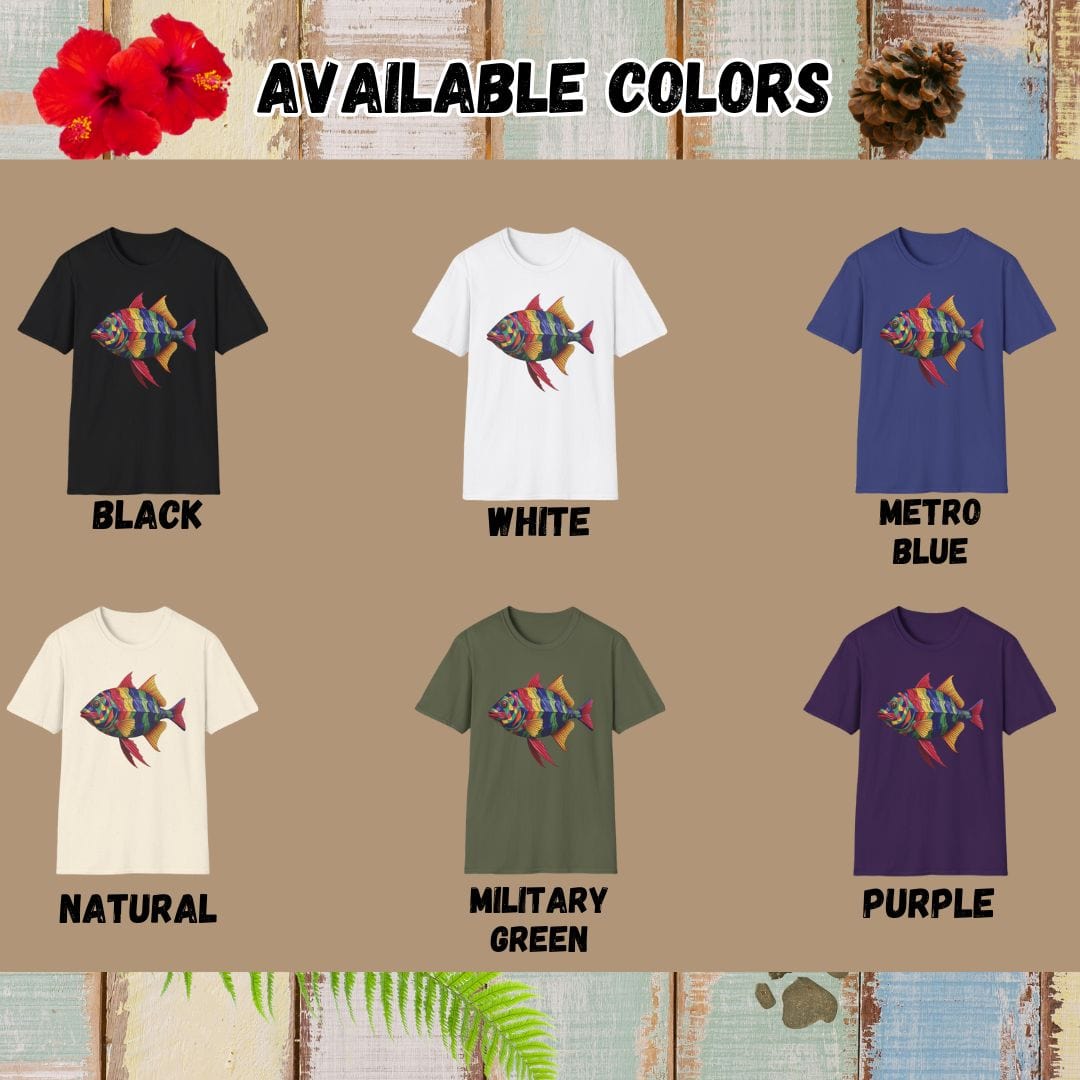 Fish Tee – Bright Pattern – Bold Vibrant Art