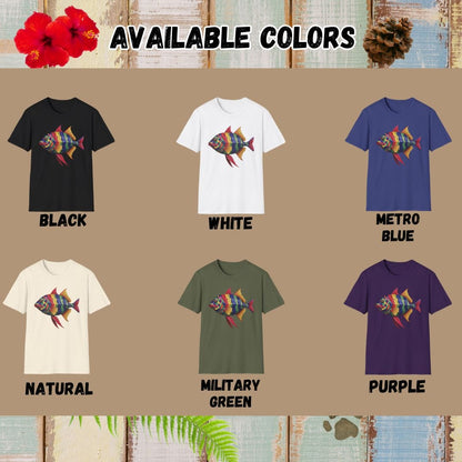 Fish Tee – Bright Pattern – Bold Vibrant Art
