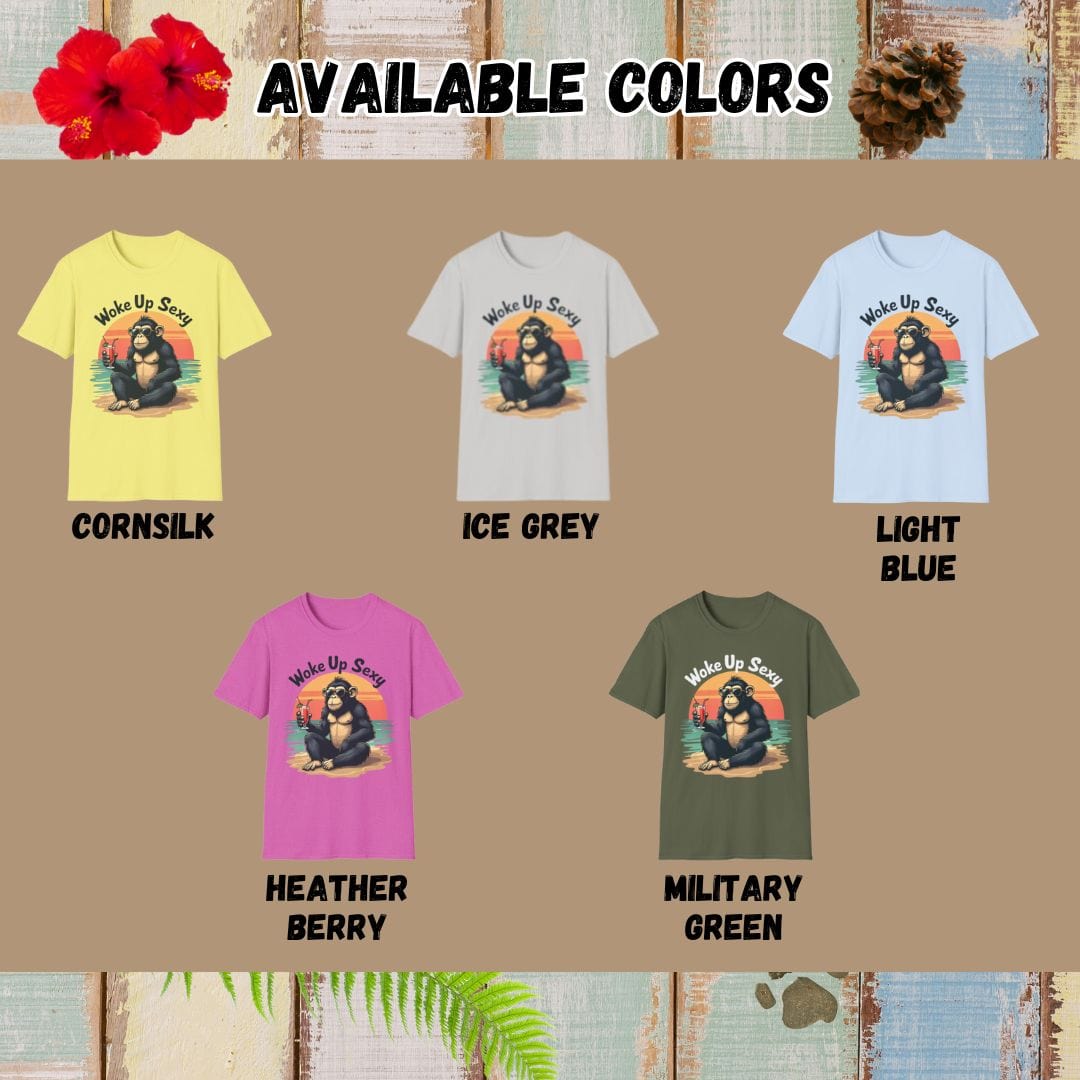 Chimpanzee Tee – Woke Up Sexy – Bold Vibrant Graphic | Outdoor Adventure