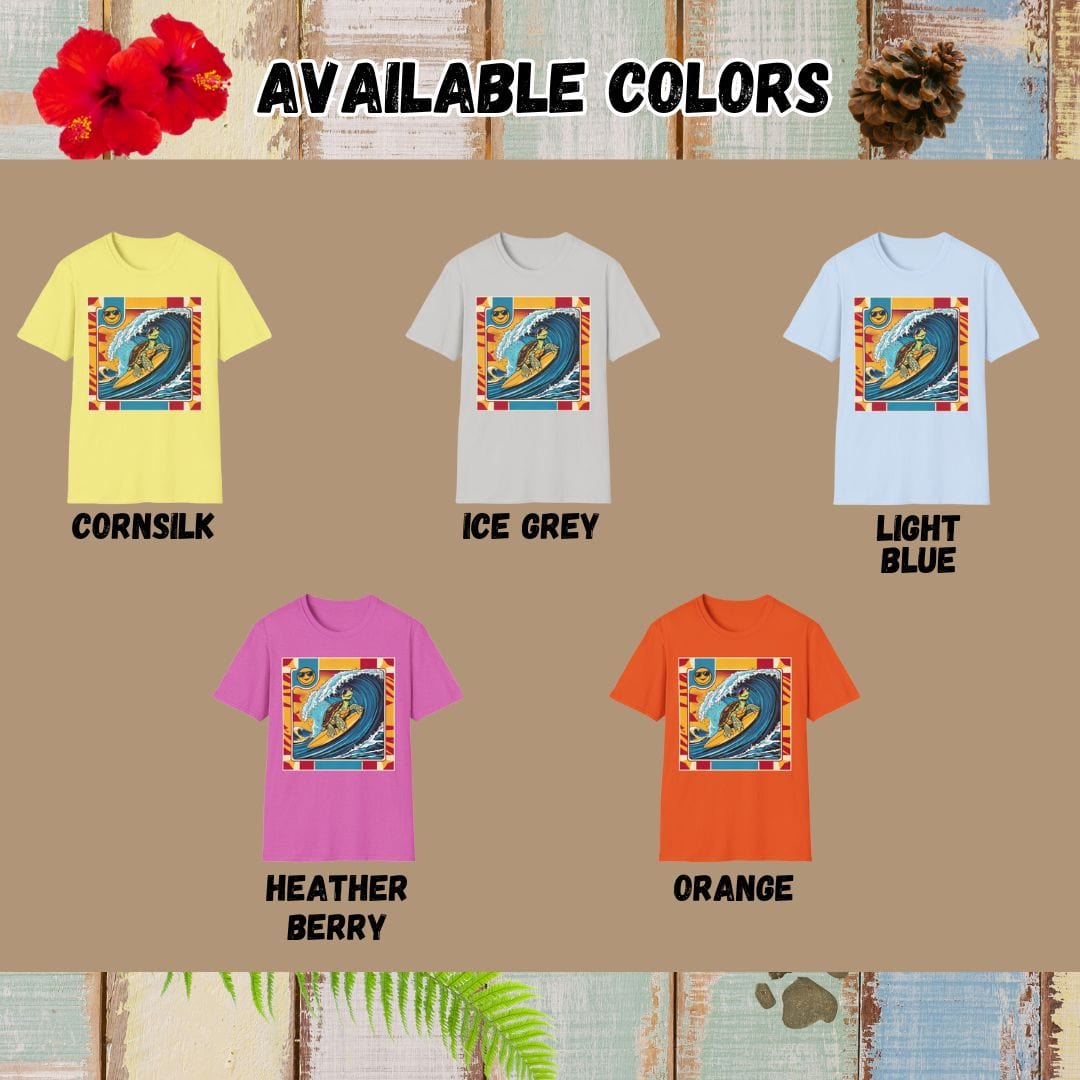 Turtle Tee – Surfing Pop Art  – Bold Vibrant Art