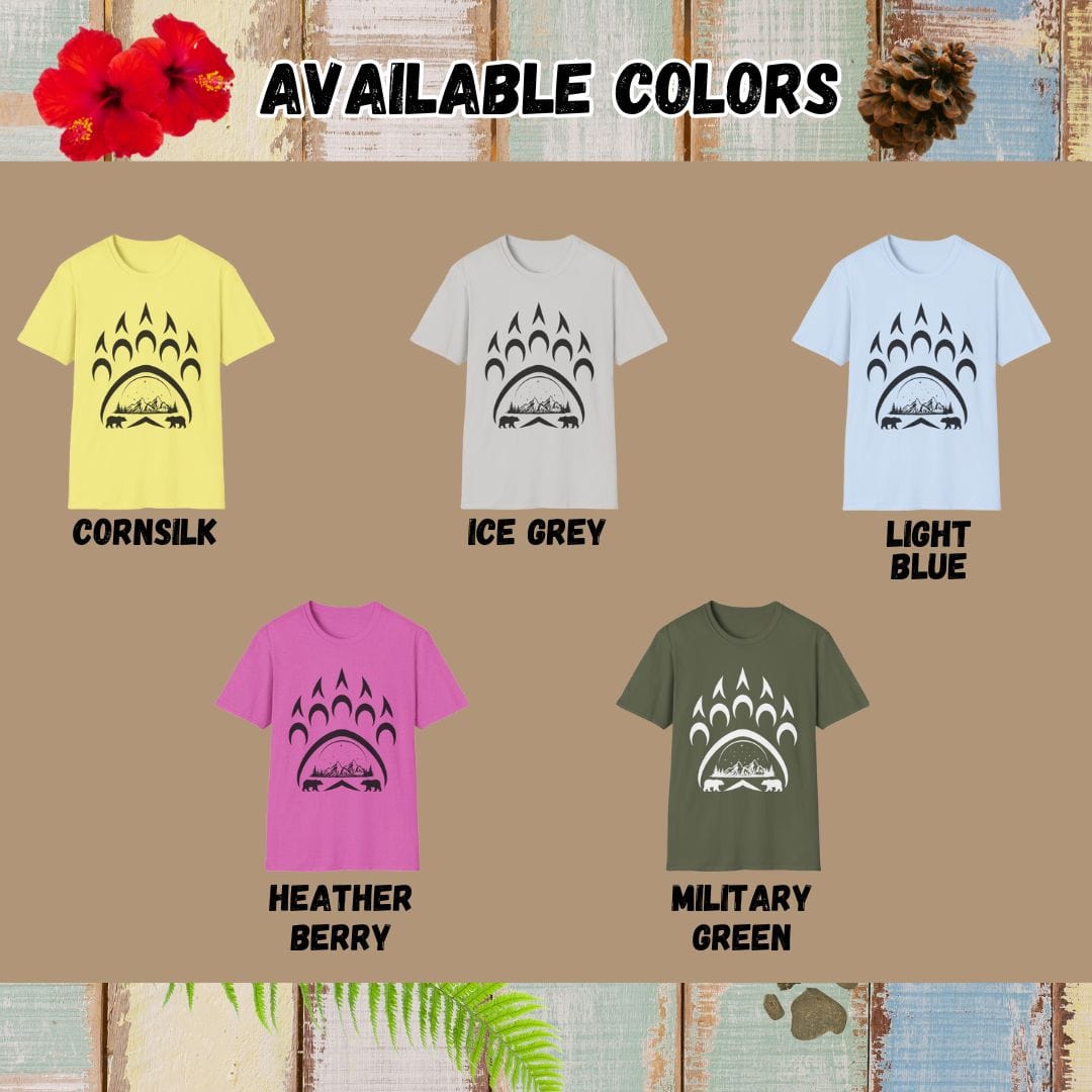 Bear Tee – Paw – Bold Vibrant Art