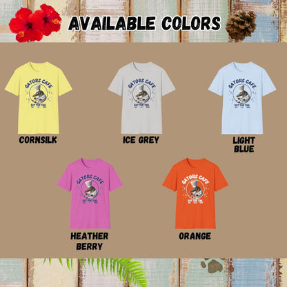 Alligator Tee – Gators Cafe – Bold Vibrant Graphic | for Animal Lovers