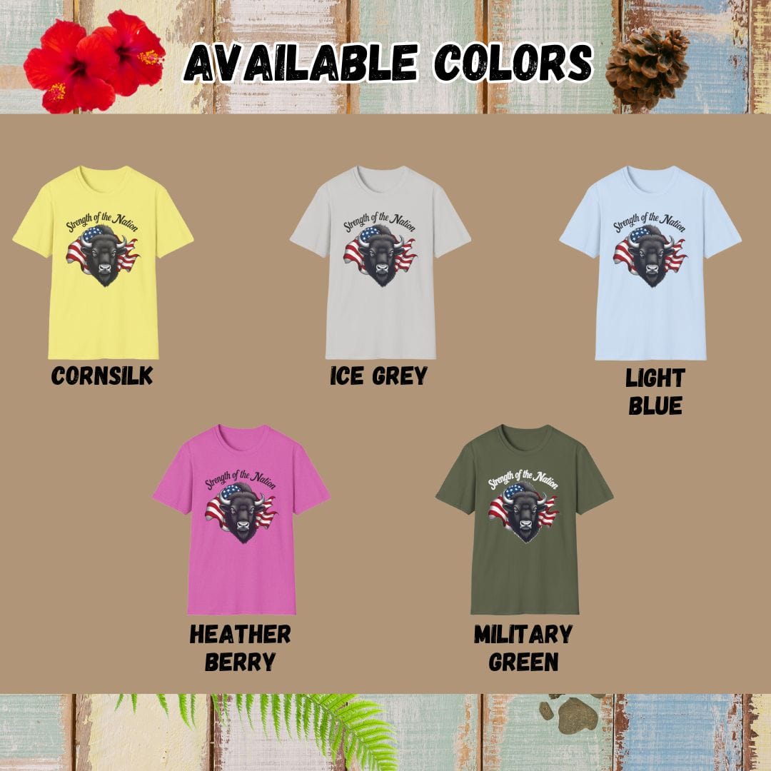 Bison Tee – Strength of the Nation – Bold Vibrant Art