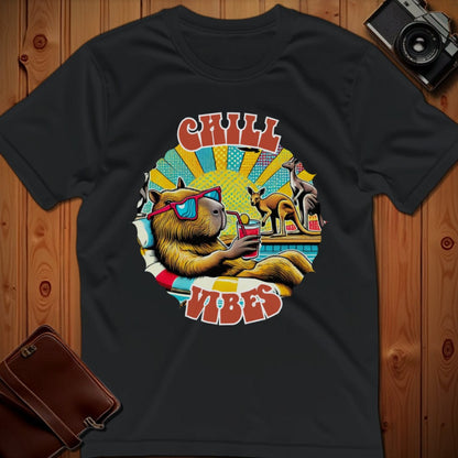 Capybara Tee – Chill Vibes – Bold Vibrant Art