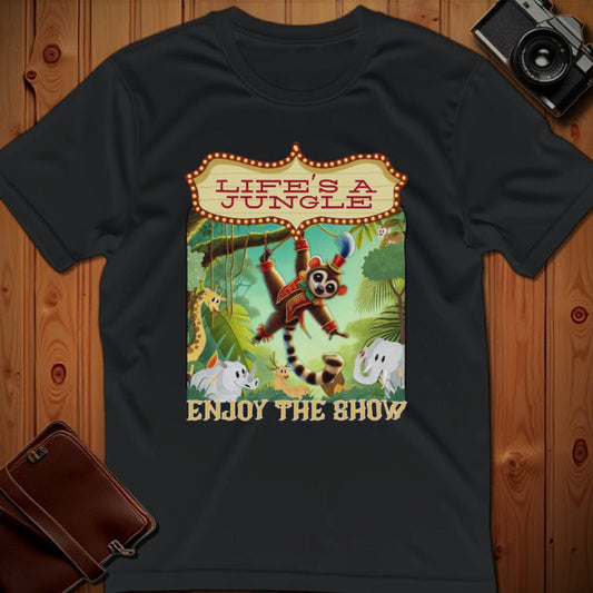 Kinkajou Tee – Life’s A Jungle Enjoy The Show – Bold Vibrant Art