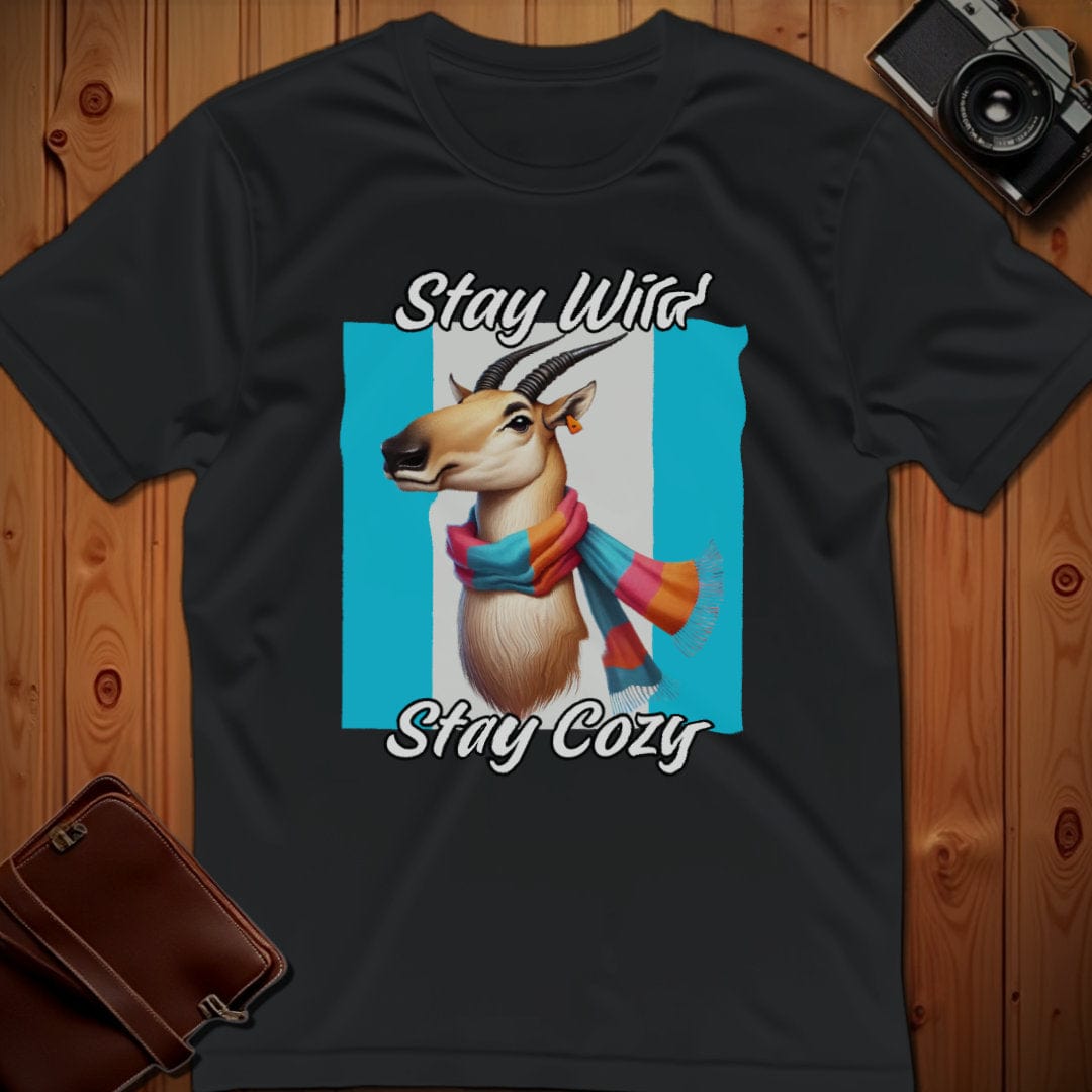 Saige Antelope Tee – Stay Wild Stay Cozy – Bold Vibrant Art