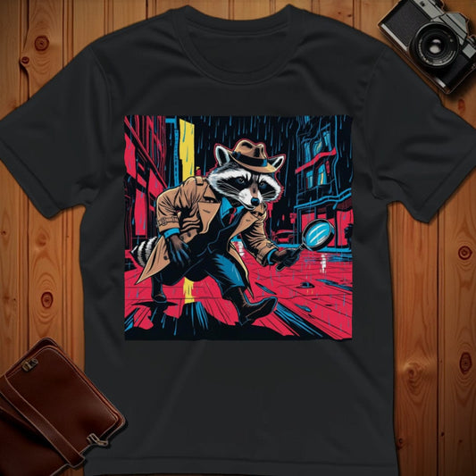 Raccoon Tee – Detective Raccoon Pop Art – Bold Vibrant Art
