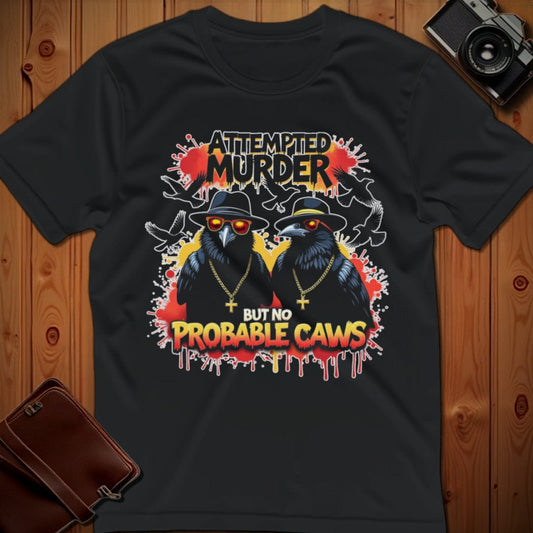Crows Tee – Attempted Murder – Bold Vibrant Art