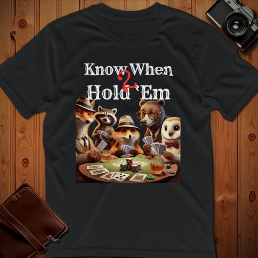 Fox, Owl, Bear Tee – Know When 2 Hold ‘Em – Bold Vibrant Art