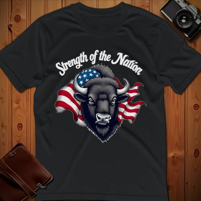 Bison Tee – Strength of the Nation – Bold Vibrant Art