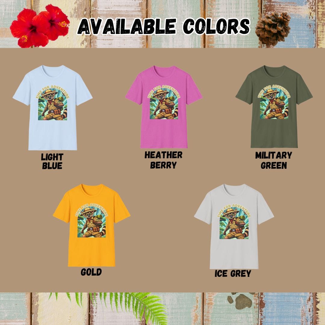 Fossa Tee – Time For Adventure – Bold Vibrant Art