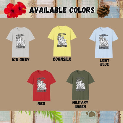Lion Tee – Being a Queen is Exhausting– Bold Vibrant Art