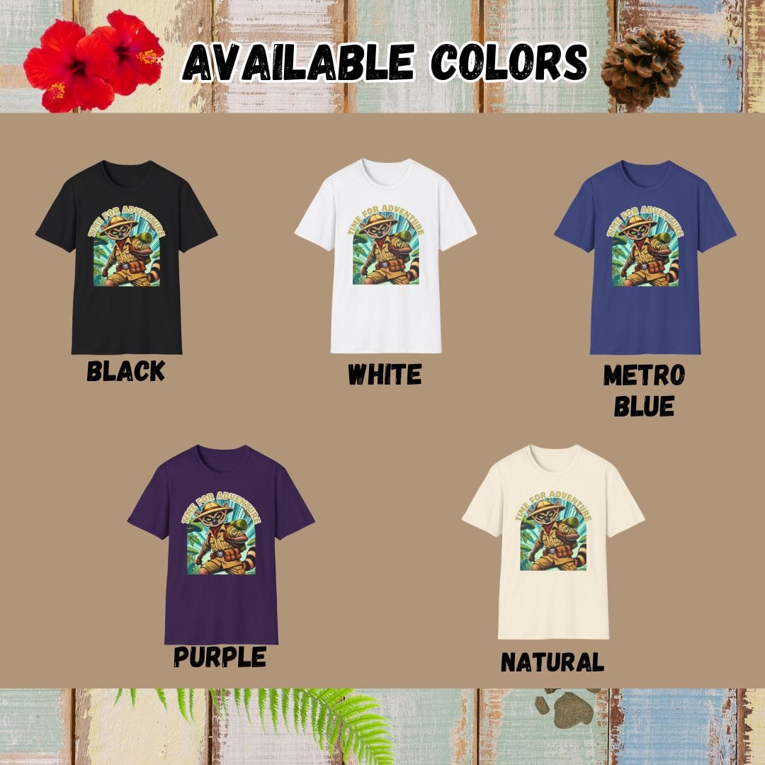 Fossa Tee – Time For Adventure – Bold Vibrant Art
