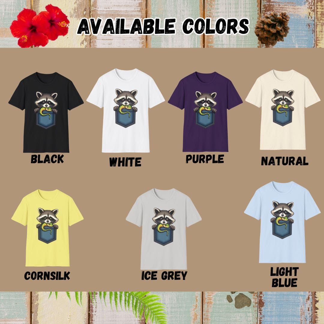 Racoon Tee – Pocket – Bold Vibrant Graphic | Outdoor Adventure