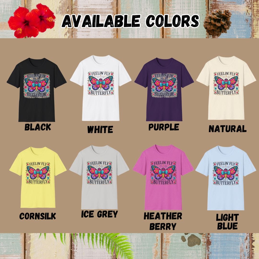 Butterfly Tee – Feelin Fly Like A – Bold Vibrant Art