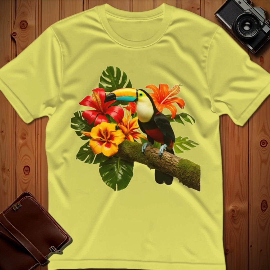 Vibrant Toucan T-Shirt - Bold Tropical Bird Graphic Tee