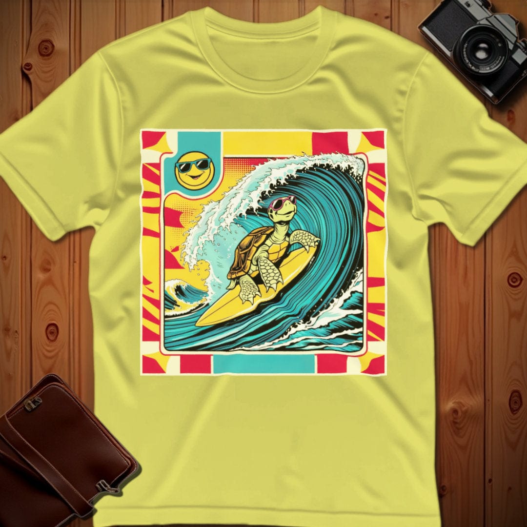 Turtle Tee – Surfing Pop Art  – Bold Vibrant Art