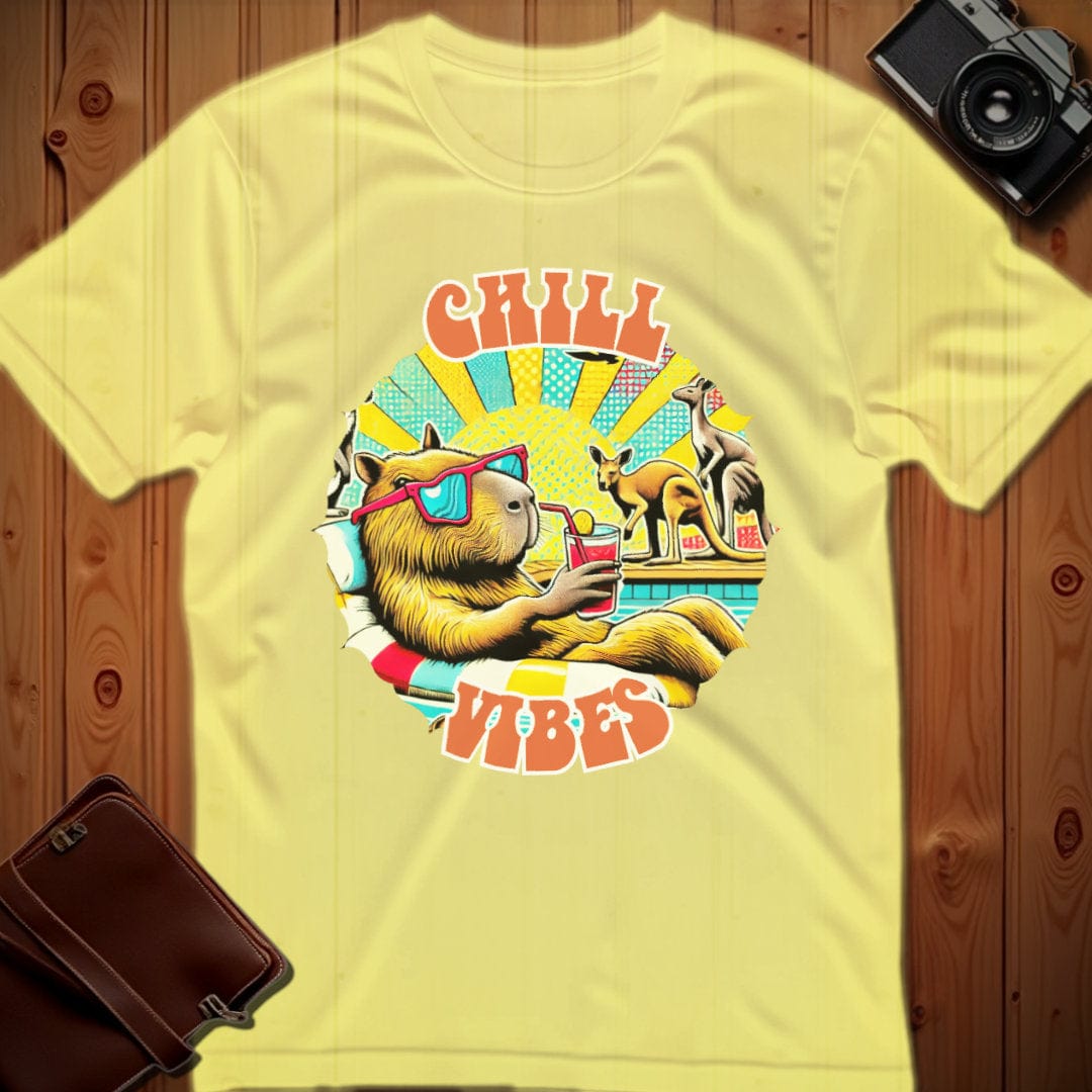 Capybara Tee – Chill Vibes – Bold Vibrant Art