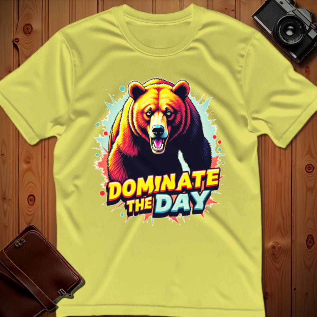 Bear Tee – Dominate the Day – Bold Vibrant Art