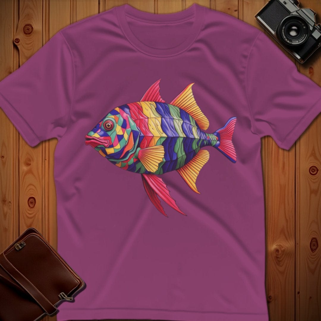 Fish Tee – Bright Pattern – Bold Vibrant Art