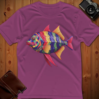 Fish Tee – Bright Pattern – Bold Vibrant Art