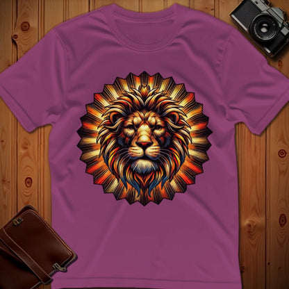 Lion Tee – Sunburst – Bold Vibrant Art