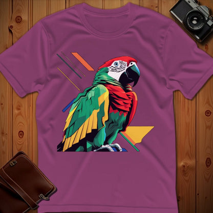Parrot Tee – Geometric – Bold Vibrant Art