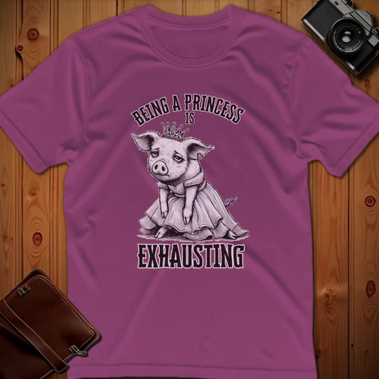 Lion Tee – Being a Princess is Exhausting – Bold Vibrant Art