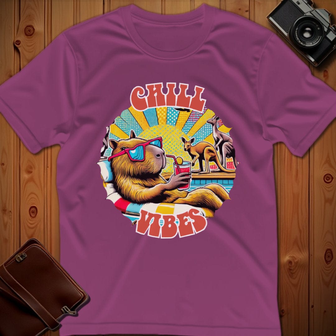 Capybara Tee – Chill Vibes – Bold Vibrant Art