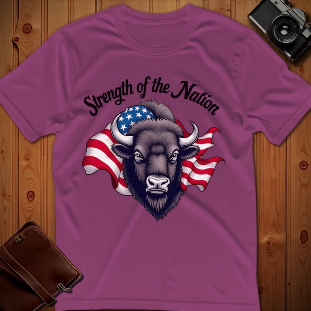 Bison Tee – Strength of the Nation – Bold Vibrant Art