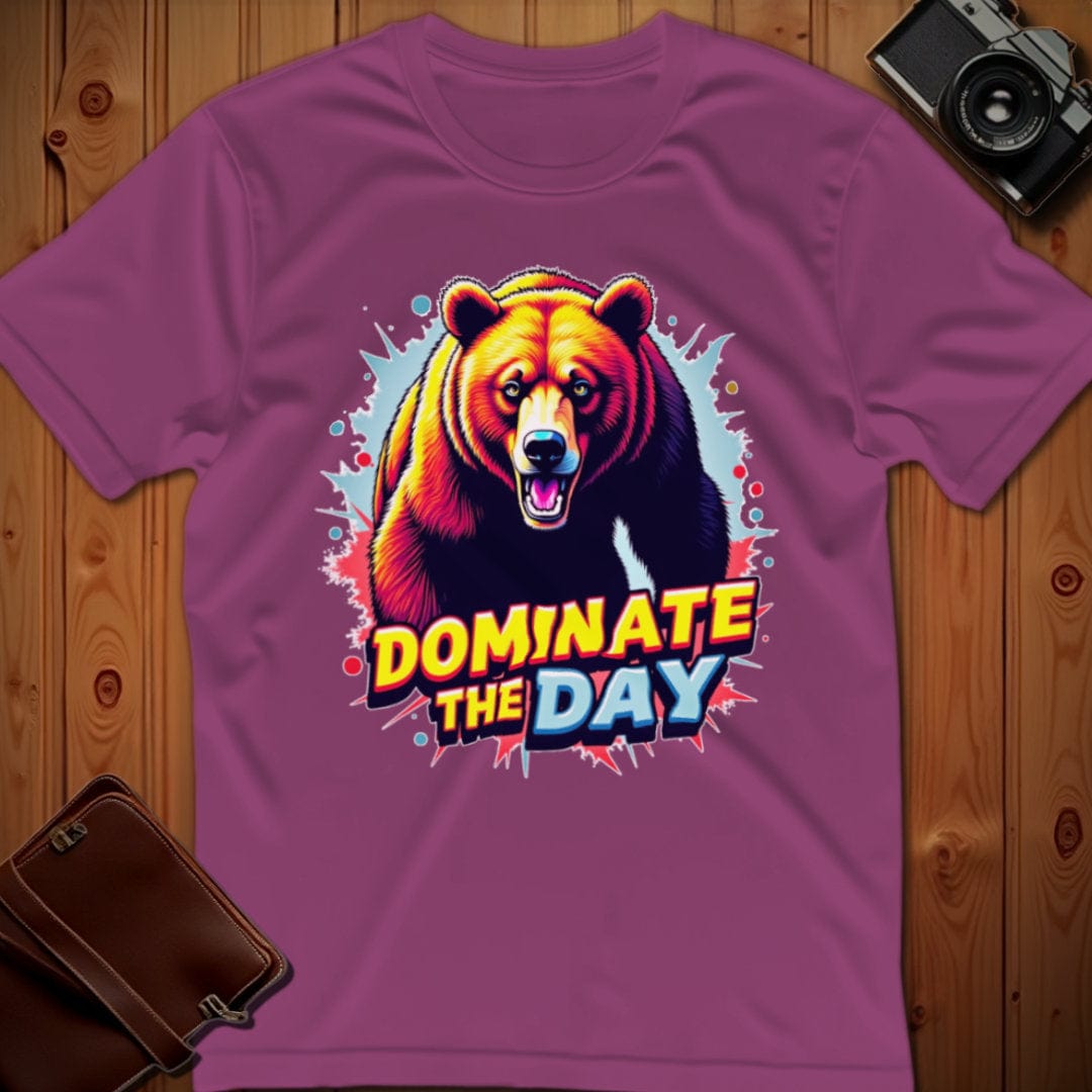 Bear Tee – Dominate the Day – Bold Vibrant Art