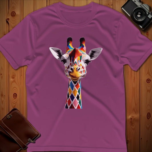 Giraffe Tee – Geometric – Bold Vibrant Art