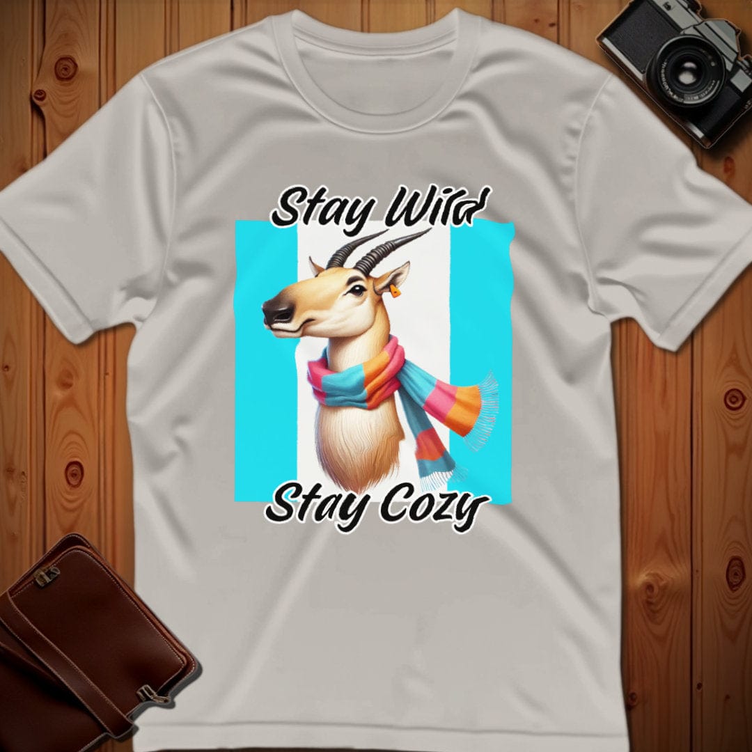 Saige Antelope Tee – Stay Wild Stay Cozy – Bold Vibrant Art
