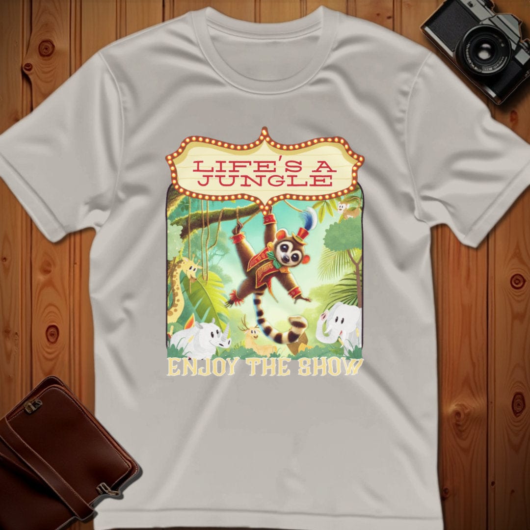 Kinkajou Tee – Life’s A Jungle Enjoy The Show – Bold Vibrant Art
