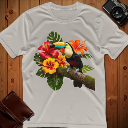 Vibrant Toucan T-Shirt - Bold Tropical Bird Graphic Tee